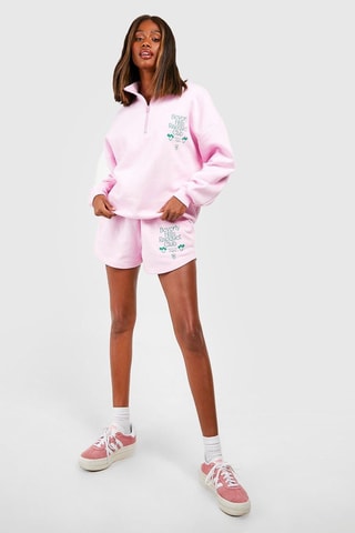 Sweater en Short - Poederroze