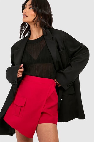Broekrok Hoge Taille - Rood