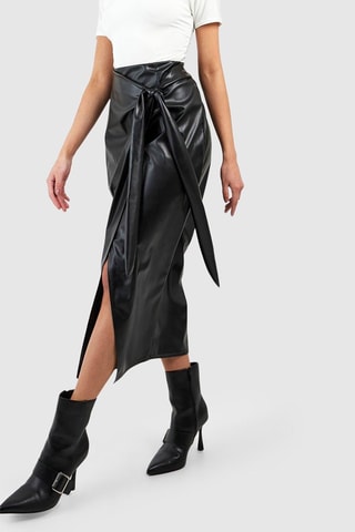 Wikkelrok Hoge Taille - Zwart