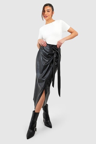 Wikkelrok Hoge Taille - Zwart