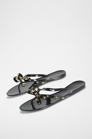 Gelakte Sandalen - Zwart