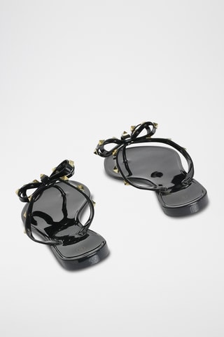 Gelakte Sandalen - Zwart