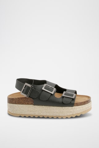 Platform Sandalen - Zwart