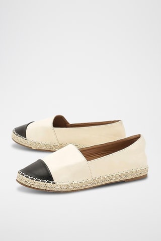 Espadrilles - Ecru en Zwart