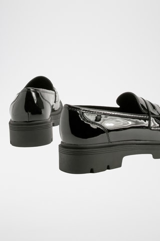 Gelakte Mocassins - Zwart