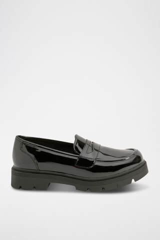 Gelakte Mocassins - Zwart