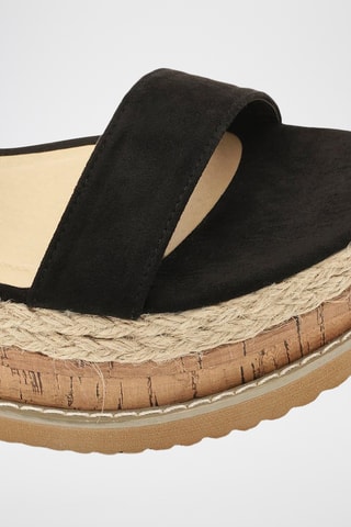 Sandalen met Sleehak - Zwart