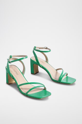 Gelakte Sandalen met Hak - Groen
