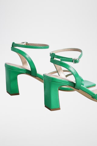 Gelakte Sandalen met Hak - Groen