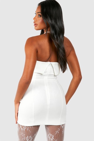 Strapless Jurk - Wit