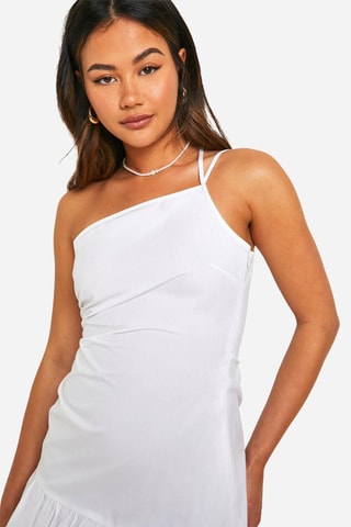 Asymmetrische jurk - Wit