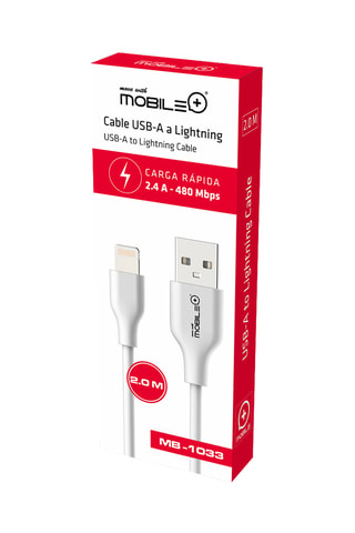 Câble USB-A vers Lightning 2 m