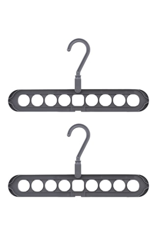 2 Multifunctionele Kleerhangers - Donkergrijs