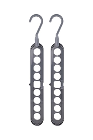 2 Multifunctionele Kleerhangers - Donkergrijs