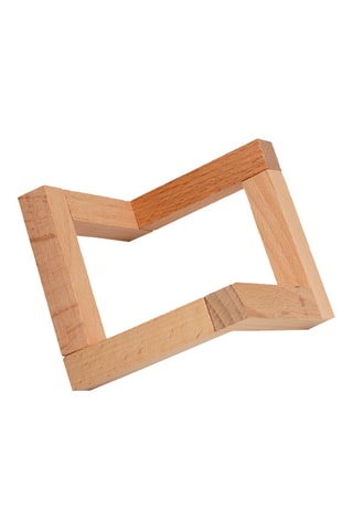 Lampe LED en bois - Blanc et naturel