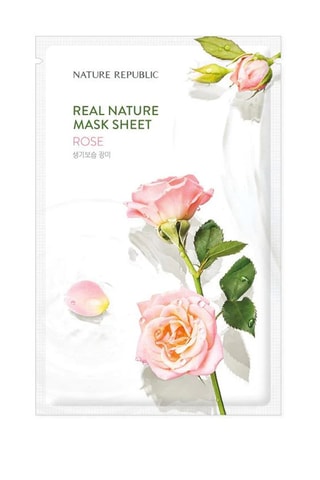 Mascarilla de tela hidratante con rosa - 23 ml