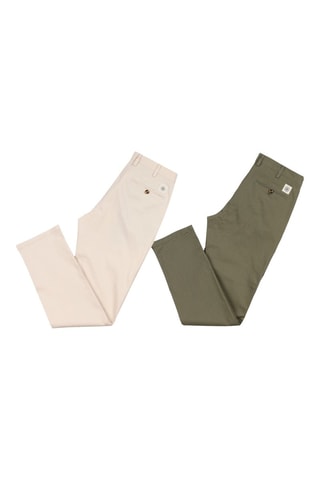 2 Chino's - Wit en groen