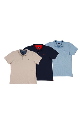 2 Polo's Regular Fit - Beige en blauw