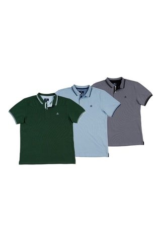 2 Polo's Regular Fit - Blauw en groen