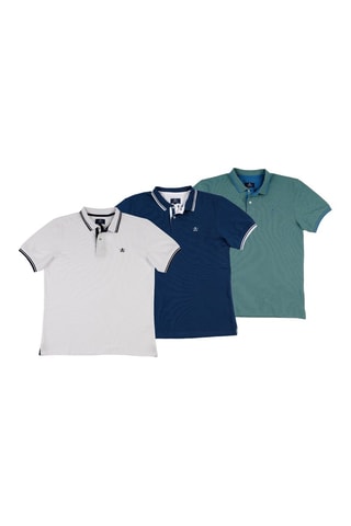 2 Polo's Regular Fit - Wit en blauw
