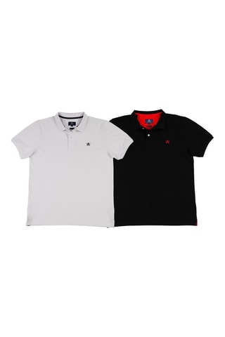 2 Polo's Regular Fit - Wit en zwart