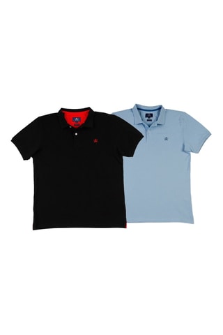 2 Polo's Regular Fit - Zwart