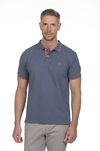 2 Polo's Regular Fit - Blauw en lichtoranje