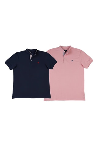 2 Polo's Regular Fit - Marineblauw