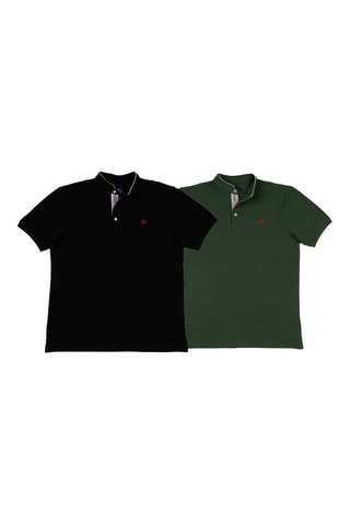 2 Polo's Regular Fit - Zwart