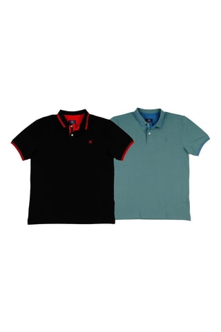 2 Polo's Regular Fit - Zwart