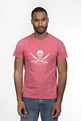 2 T-shirts regular - Marineblauw en koraalrood