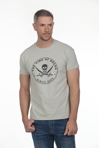 2 T-shirts regular - Marineblauw en grijs