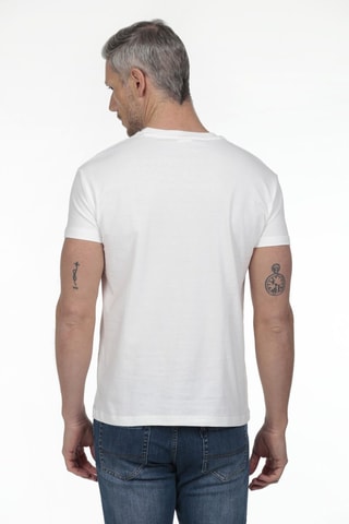 2 T-shirts regular - Wit en marineblauw