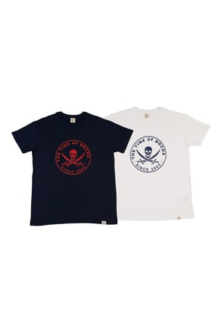 2 T-shirts regular - Marineblauw