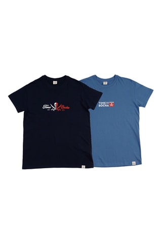 2 T-shirts regular - Marineblauw