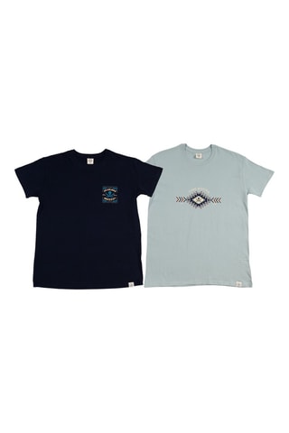 2 T-shirts regular - Marineblauw