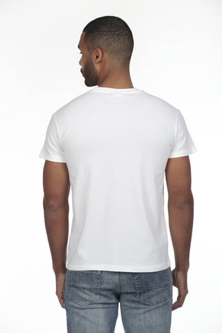 2 T-shirts regular - Wit en marineblauw