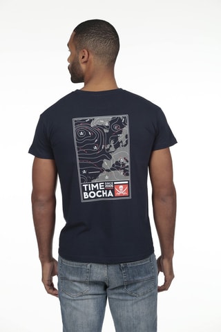 2 T-shirts regular - Marineblauw en wit