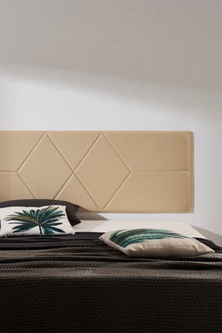 Testiera sospesa in legno di pino - 
Beige