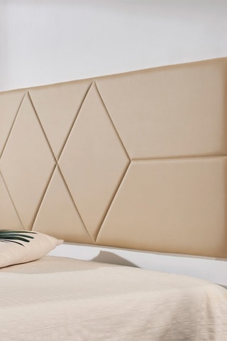 Testiera sospesa in legno di pino - 
Beige