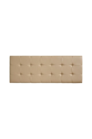 Testiera capitonné sospesa in legno di pino - Beige