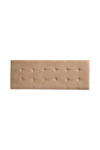 Testiera capitonné sospesa in legno di pino - Beige