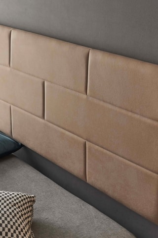 Testiera sospesa in legno di pino - Beige
