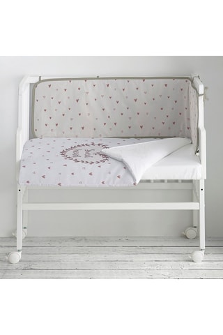 Culla fianco letto in faggio, piumino e paracolpi Sweet Heart - Fino a 9 mesi - 15 kg - Multicolore