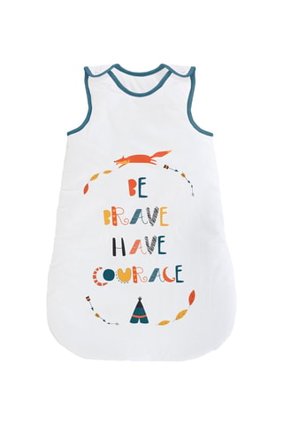 Sacco nanna Be Brave Have Courage -  Bianco e blu - 70 cm