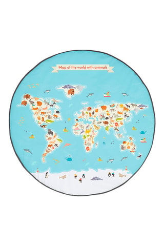 Tappeto prima infanzia  Animals Worldmap- Da 0 a 36 mesi