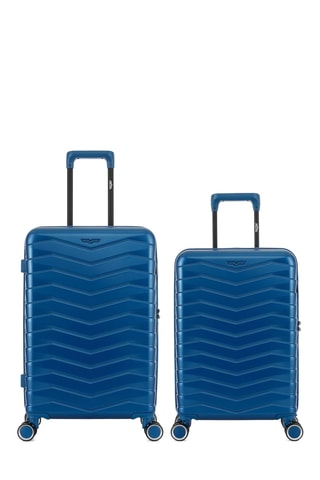 Mala de cabine e mala média Seattle (S/M) - 59/66 cm - Azul