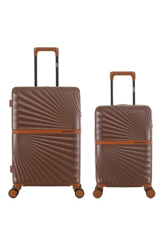 Mala de cabine low-cost e mala média Oakland (XS/M) - 54/65,5 cm - Castanho