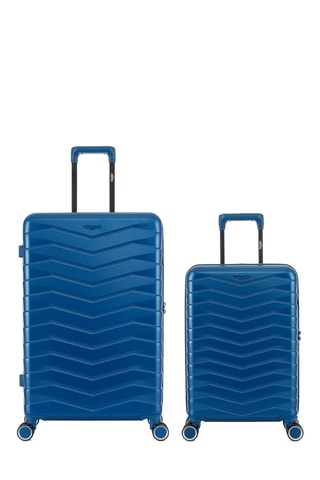 Mala de cabine e mala de grande volume Seattle (S/L) - 59/76 cm - Azul