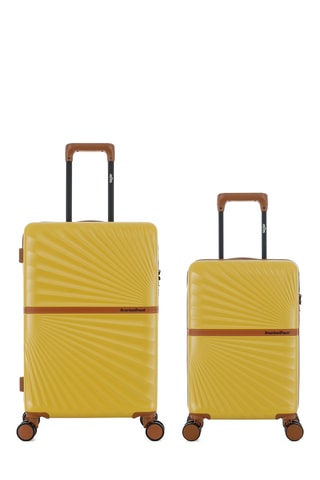 Mala de cabine low-cost e mala média Oakland (XS/M) - 54/65,5 cm - Amarelo